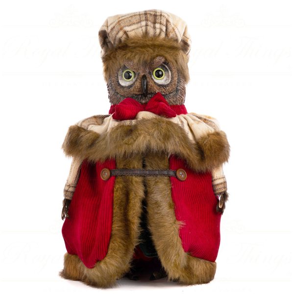 C 20150 Goodwill Christmas Dolls Fabric Tartan Owl Couple Doll Red Brown Green Cream Vari Girl