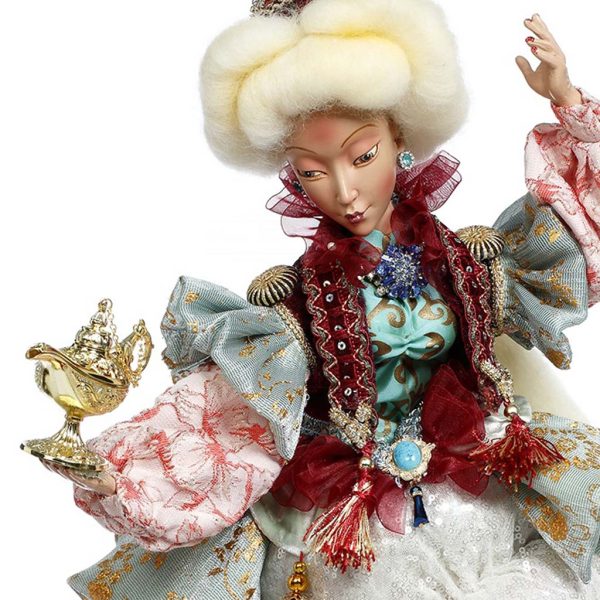 Mr 51 59016 Mark Roberts Christmas Dolls Reve De Genie Doll Red Blue Closeup