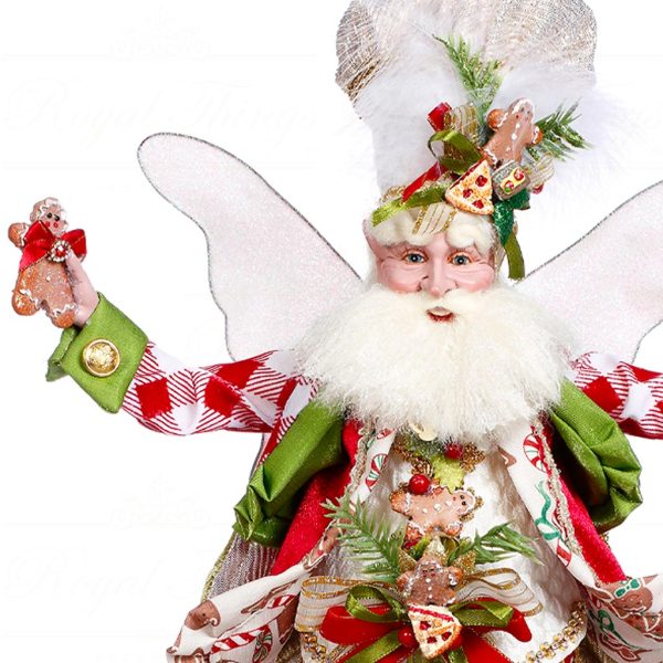 Mark Roberts Christmas Collectible Doll Cookie For Santa Fairy Stocking Holder Red Green White Gold Mr 51 44792 Closeup 1
